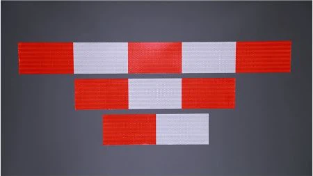 Red and White Reflective Barrier Strips