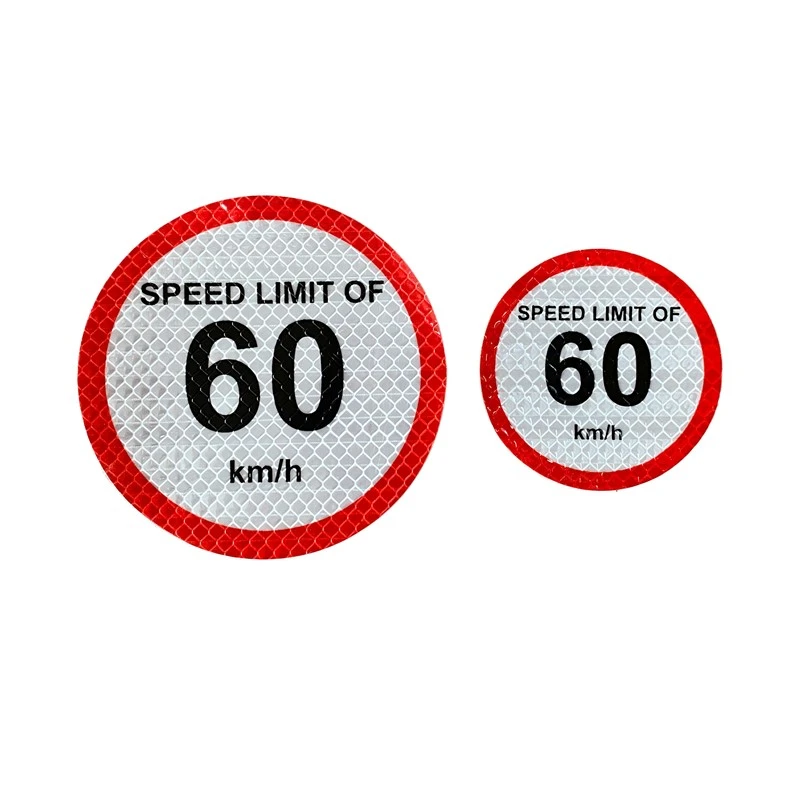 PVC Material Speed Limit Road Traffic Signs Warnig Reflective Sticker 6