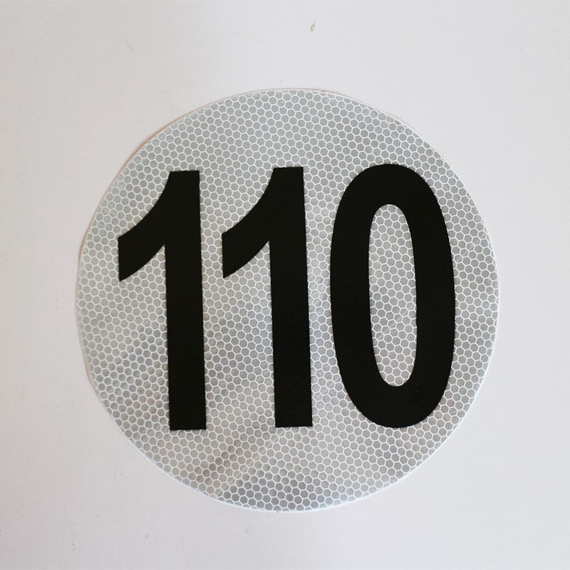 110 KM H White Honeycomb Reflective Speed Limit Sticker 4 110 KM H White Honeycomb Reflective Speed Limit Sticker 4