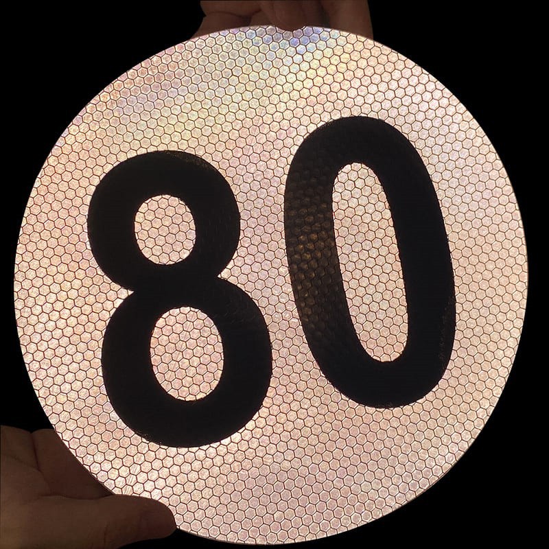 110 KM H White Honeycomb Reflective Speed Limit Sticker 3 110 KM H White Honeycomb Reflective Speed Limit Sticker 3